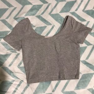 Grey Crop Top